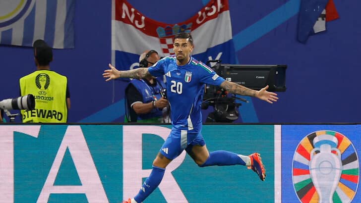 Croazia-Italia 1-1: l'esultanza di Zaccagni - Foto via Sport Mediaset